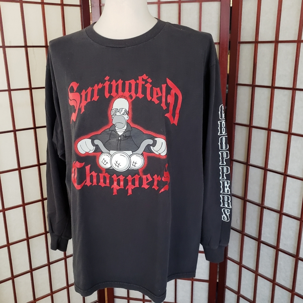 Homer Simpson of the Springfield Choppers Long Sleeve T-shirt